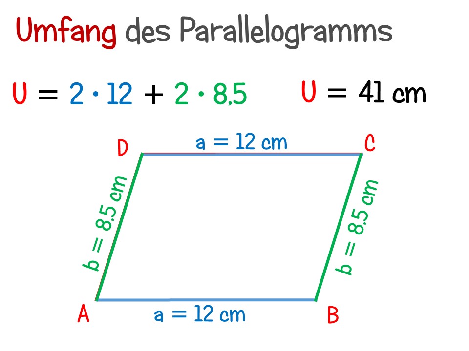 Umfang Parallelogramm Umfang Eines Parallelogramms Berechnen Einfach | My XXX Hot Girl
